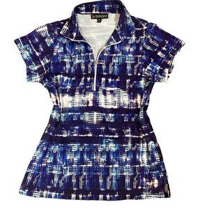 Birdee Sport Australia 1/4 Zip Short Sleeve Women's Golf Top Sz M 261H